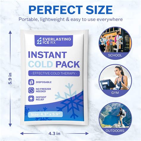 50 Pack - Instant Cold Packs - Instant Ice Packs for Injuries | Dispos ...