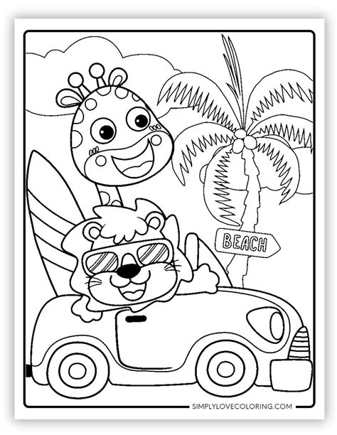 Summer Coloring Pages Cute