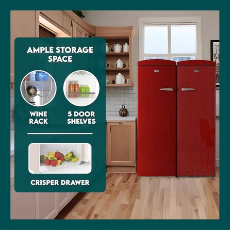 ConServ 19.42-cu ft Counter-depth Side-by-Side Refrigerator (Red ...