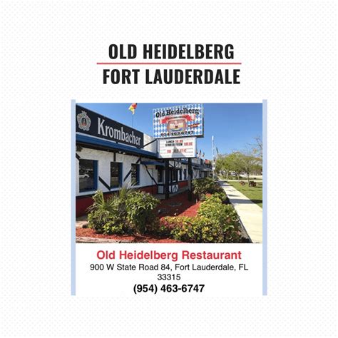 Old Heidelberg in Fort Lauderdale (Authentic German Food!) - AllWorld.com