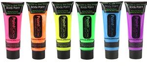 Pehrovin Paint Gow-Glow in the Dark UV paints set of 6 colours for face ...