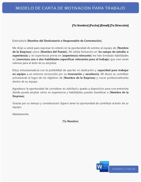 Labbra Calligrafia Oggi Ejemplos De Carta De Motivacion Laboral ...