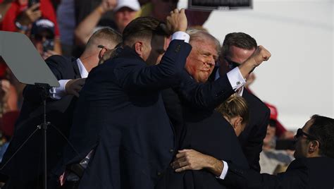 Trump grazed by bullet in chaotic Pennsylvania rally - Sherriff's ...