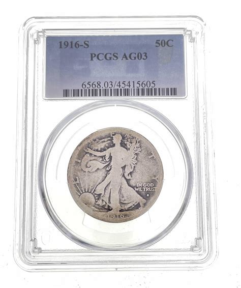 Lot - 1916-S WALKING LIBERTY HALF DOLLAR PCGS AG03