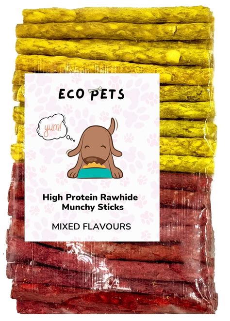 ECO PETS Rawhide Chew Sticks for Dogs Small - Adult Dog Chew Stick ...