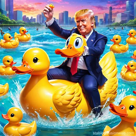 Donald Trump on a Rubber Duck | Stable Diffusion Online