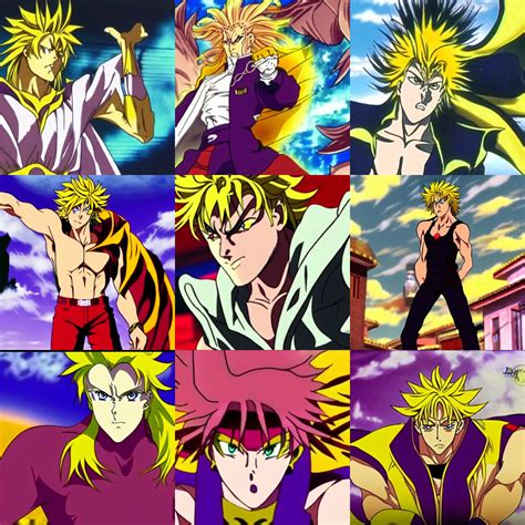 dio brando in a 9 0 s anime jojo ova, dvd screenshot | Stable Diffusion ...