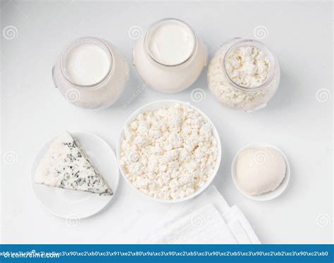 Fermented dairy products stock image. Image of table - 186057819