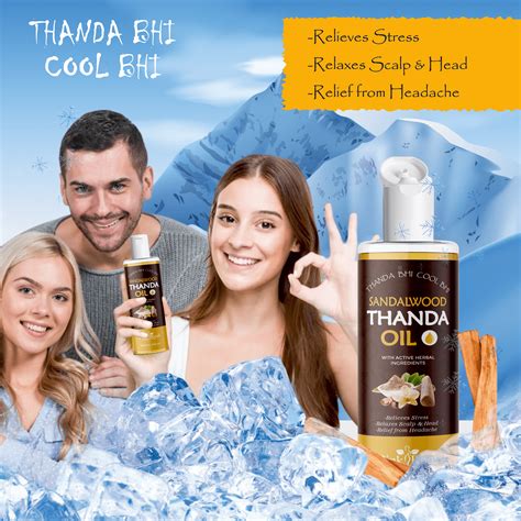 Pink Root Sandal Wood Thanda Cool & Refreshing Hair Oil for Pain Relie