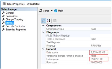 Data Compression SQL Server 的图像结果
