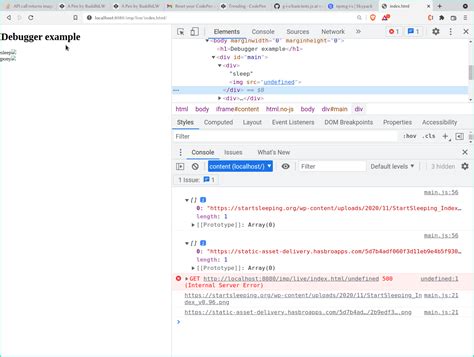JavaScript API Call 的图像结果