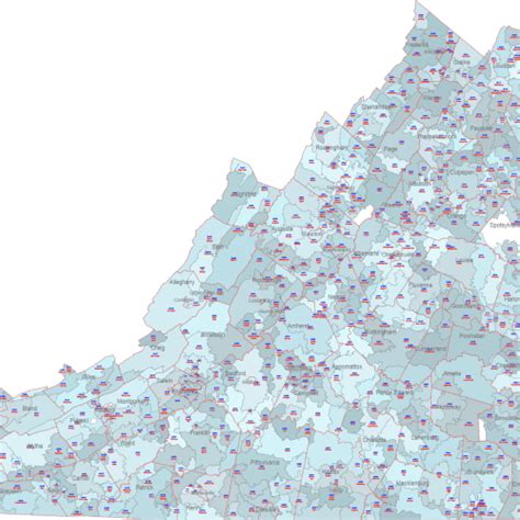 Virginia ZIP Code Maps - your-vector-maps.com