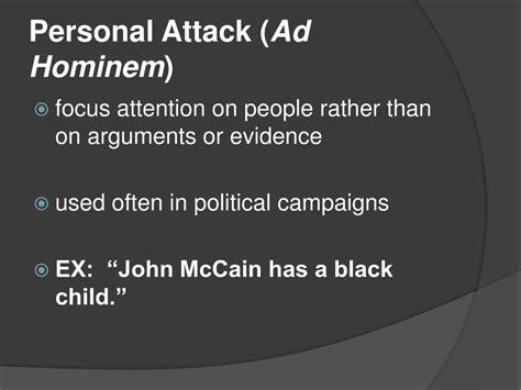 Image result for Personal Attack Fallacy Example in Comics