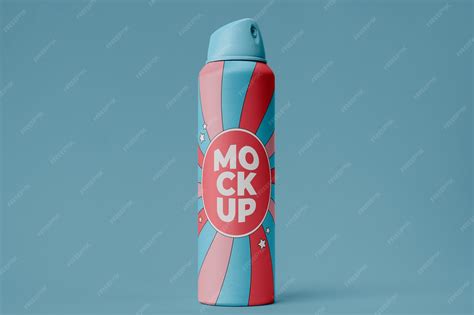 Premium PSD | Aerosol bottle mockup design