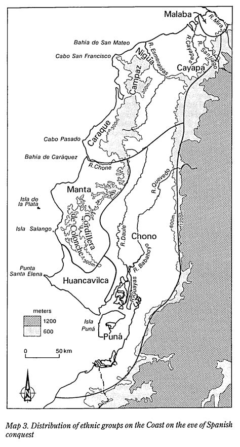 MAP 3. DISTRIBUTION OF ETHNIC GROUPS OF THE COAST ON THE EVE OF SPANISH ...