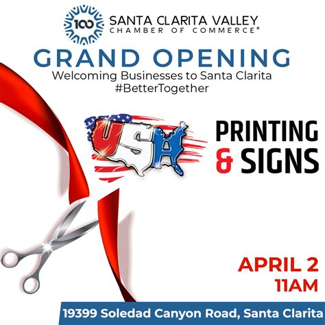 SCVNews.com | April 2: SCV Chamber Grand Opening USA Printing & Signs ...