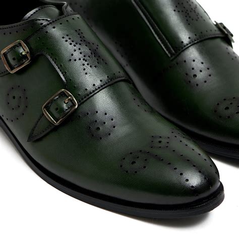 PERFORATED DOUBLE MONK- GREEN – The Alternate