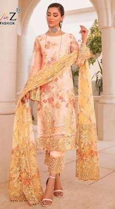 Rinaz Ramsha Vol 11 Pakistani Suits Fox Jorjet with Heavy Embroidery ...