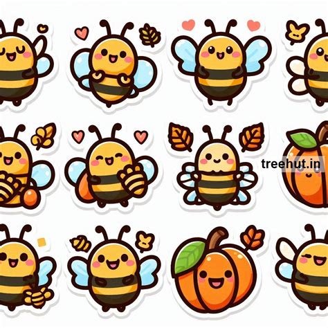 Printable Fall Bees Stickers and 20 Bees Craft Activities for Kids ...