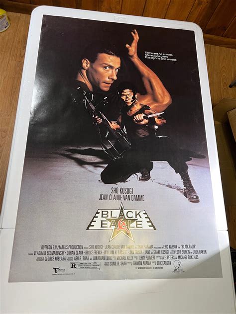 Black Eagle 1988 Movie Poster VHS Store Authentic 23x37" Jean Claude ...
