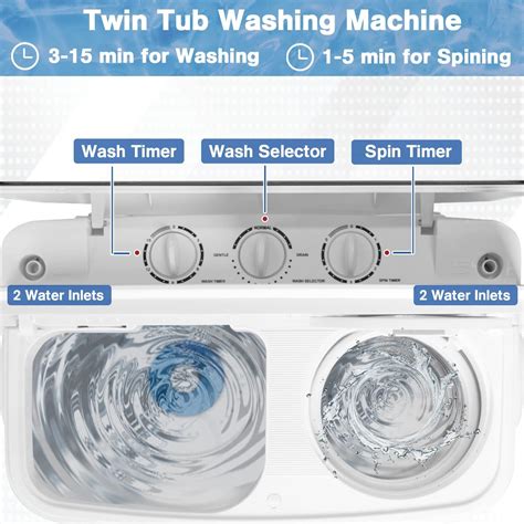 Buy INTERGREAT Portable Washing Machine, 17.6 lbs Mini Small Laundry ...