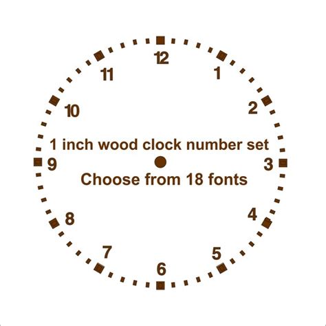 Image result for 1 Inch Clock Numbers