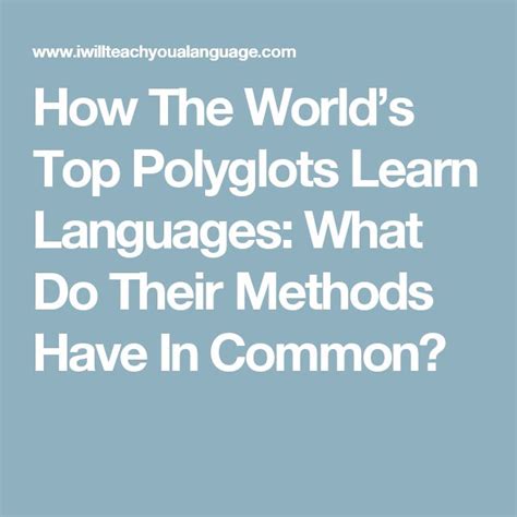 Image result for How Polyglots Learn Languages Ted