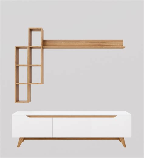 Spyder Craft TV Stand Unit Engineered Wood 3 Door TV Entertainment Uni