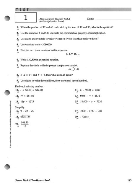 Saxon Math 5 Lesson 87 Answer Key 的图像结果