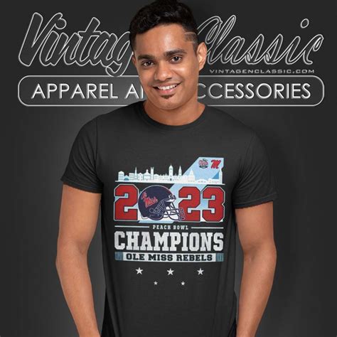2023 Peach Bowl Champions Ole Miss Shirt - Vintagenclassic Tee