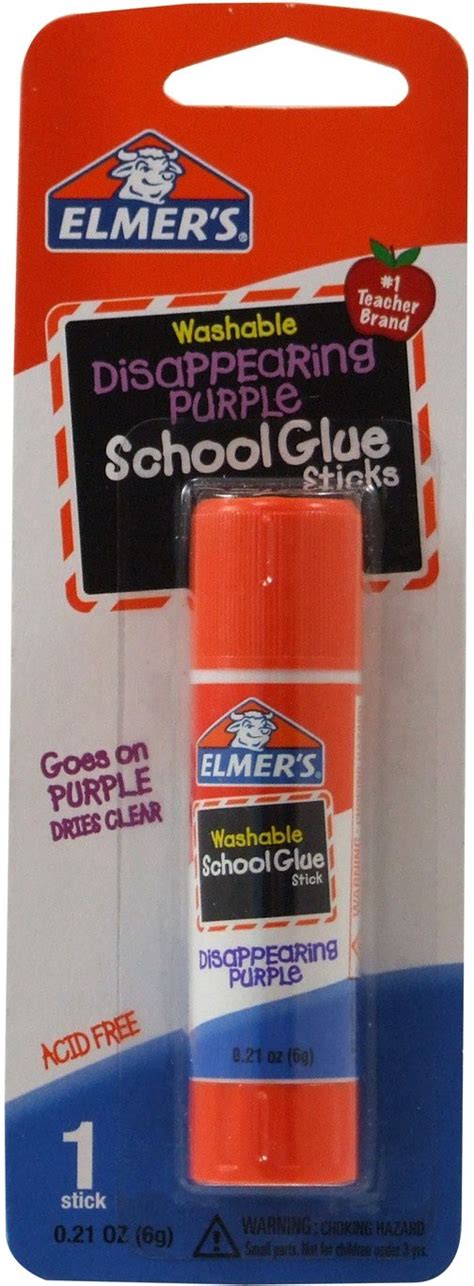 Elmer's Disappearing Purple School Glue Stick, 0.21 oz, Single Stick ...