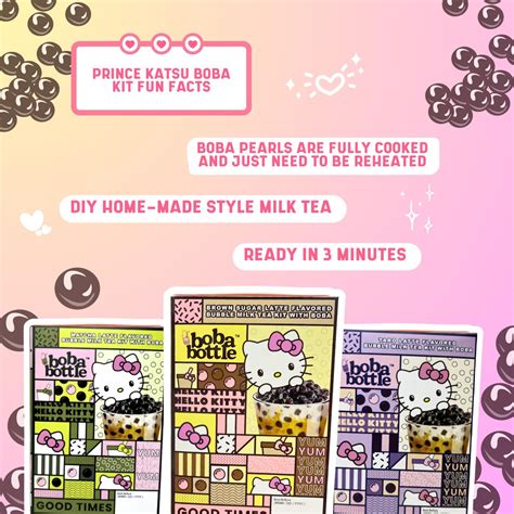 Hello Kitty Instant Boba Milk Tea – Kit variado de té con leche, azúcar ...