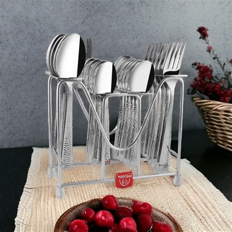 Montavo by FnS Helios 24 Pcs Cutlery Set with Hanging Stand