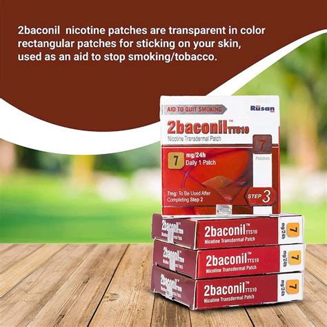Buy 2BACONIL - 7MG NICOTINE PATCH WRAP OF 7 'S | HELPS QUIT SMOKING ...