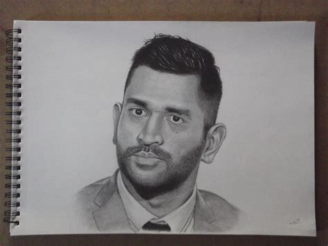 Ms Dhoni Pencil Sketch: A Masterpiece Capturing the Essence of a Legend