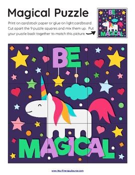 Visual Spatial Puzzles - Square Puzzle Pack by YourTherapySource