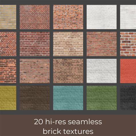 20 Hi-Res Seamless Brick Textures – MasterBundles