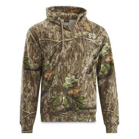 Sportsman's Guide Quarter-Zip Pullover Camo Hoodie, Mossy Oak Country ...