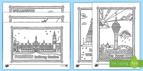New Zealand Buildings Mindfulness Colouring Pack