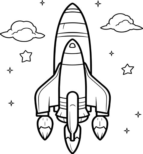 Printable Rocket Ship Coloring Pages For Kids