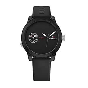Tommy Hilfiger Analogue Men's Watch (Black Dial Black Colored Strap ...
