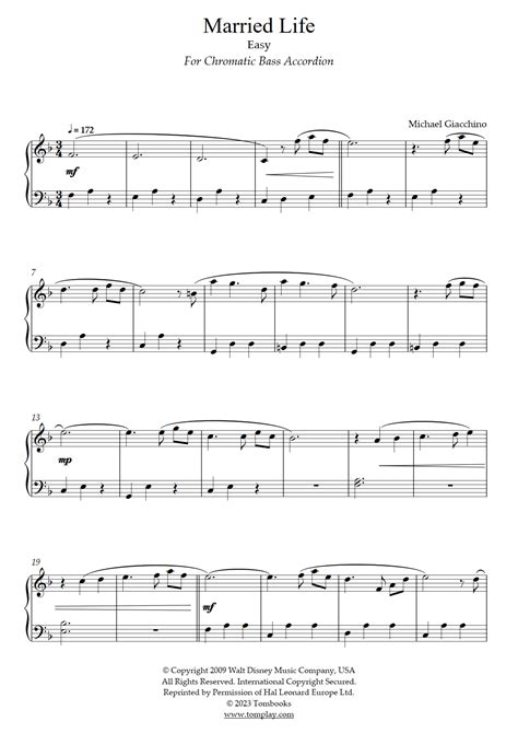 Up - Married Life (Easy Level, Free Bass Accordion with Orchestra ...