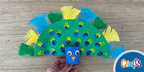Peacock Paper Plate Craft