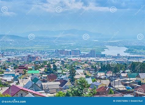 View of the City from the Rinpoche Bagsha Datsan in Ulan-Ude City of ...