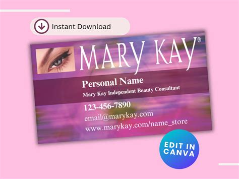 Mary Kay Business Card Template 的图像结果