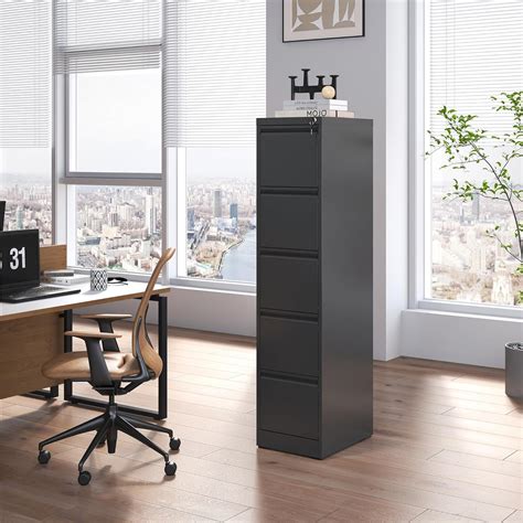 FLIXELIO 5 Drawer File Cabinet with Lock, Vertical File India | Ubuy