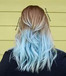 Pastel Blue Hair Tips by Light Blue Ends Frozen Hair Coloraci 243 N De Cabello Pelo Pastel Blue Hair Tips