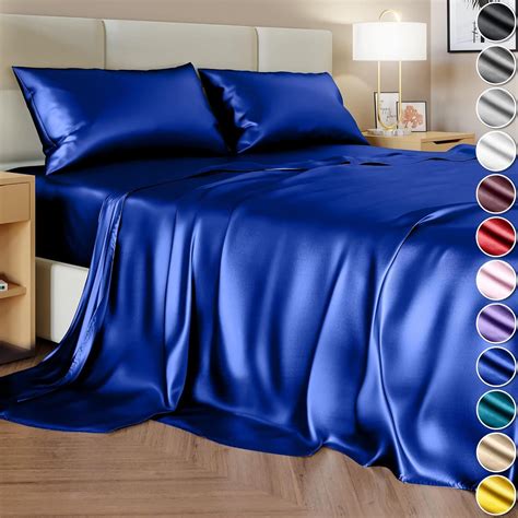Amazon.com: DECOLURE Satin Sheet Queen Set 6pcs - Comfy Hotel Luxury ...