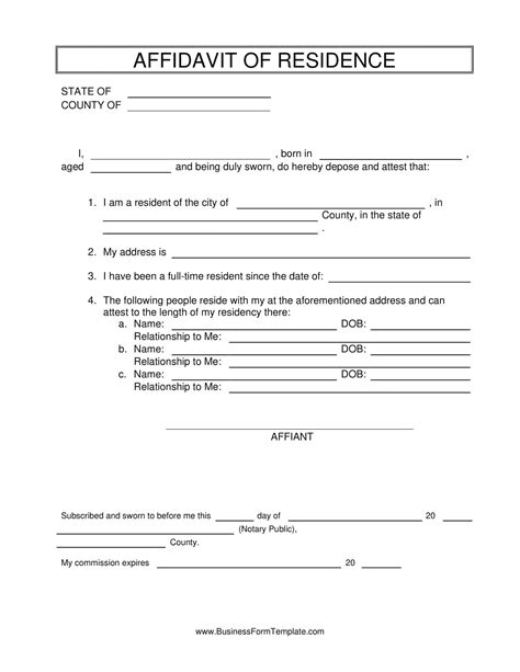 Free Printable Proof Of Residency Letter Templates [PDF, Word] Examples