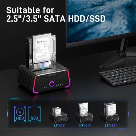 Jual Docking Station Harddisk SSD 2 Bay Sata USB3.0 Cloning Dual Bay ...